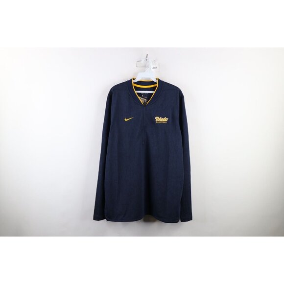 Nike Mens Large Team Issued University of Toledo Basketball Half Zip Sweater Top